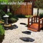 trang trí sân vườn bằng sỏi