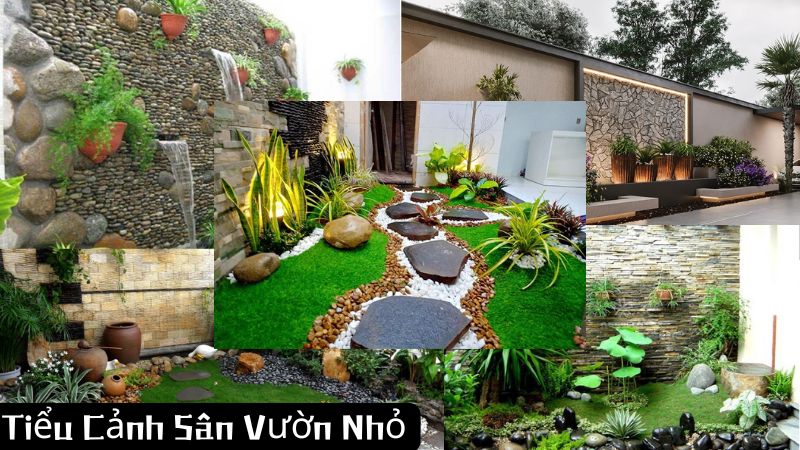 tiểu cảnh sân vườn nhỏ